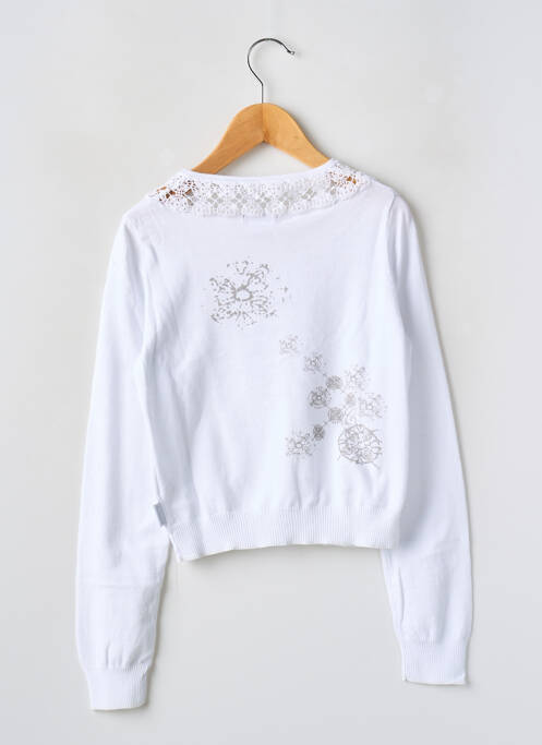 Vestă cu mâneci lungi alb COUDEMAIL fată