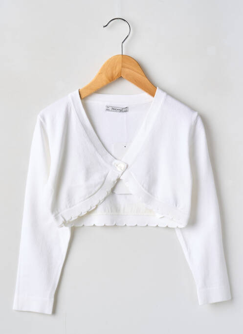 Vestă cu mâneci lungi alb MAYORAL fată