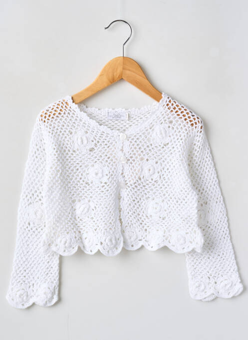 Vestă cu mâneci lungi alb COUDEMAIL fată