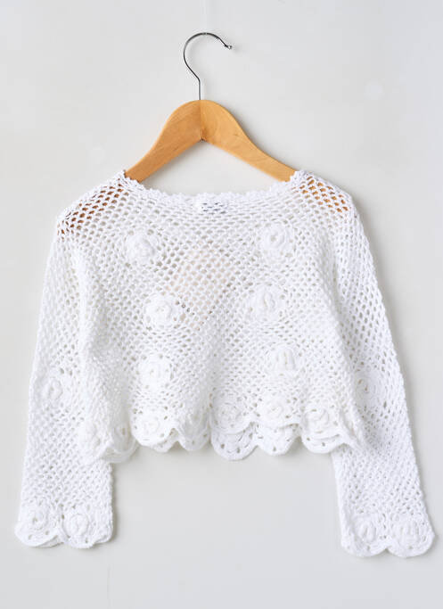 Vestă cu mâneci lungi alb COUDEMAIL fată