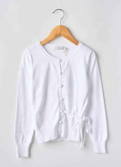 Vestă cu mâneci lungi alb CKS fată