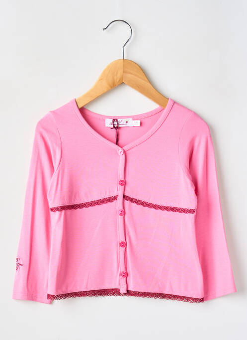 Vestă cu mâneci lungi roz POMME FRAMBOISE fată