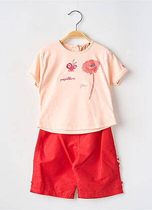 Ensemble roșu P'TITES CANAILLES fată