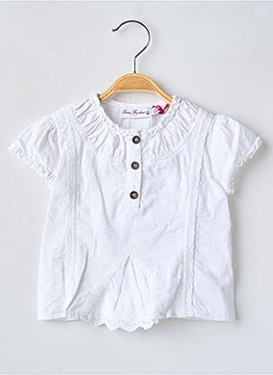 Tunică mâneci scurte alb POMME FRAMBOISE fată