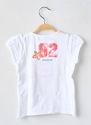 Tricou croială cambrată mâneci scurte alb CKS fată