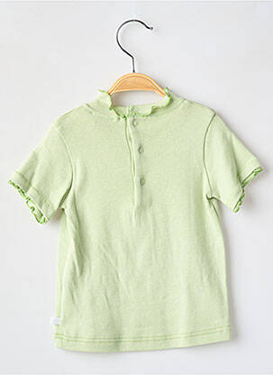 Tricou croială cambrată mâneci scurte verde COUDEMAIL fată
