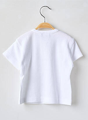 Tricou croială cambrată mâneci scurte alb BFD CREATION fată