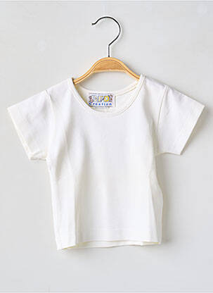 Tricou croială cambrată mâneci scurte bej BFD CREATION fată