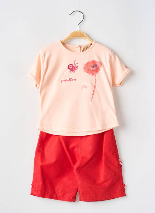 Ensemble roșu P'TITES CANAILLES fată