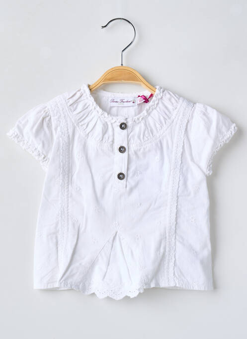 Tunică mâneci scurte alb POMME FRAMBOISE fată