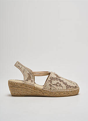 Espadrile vârf rotund toc de 4 la 6 cm bej ELUE PAR NOUS femeie