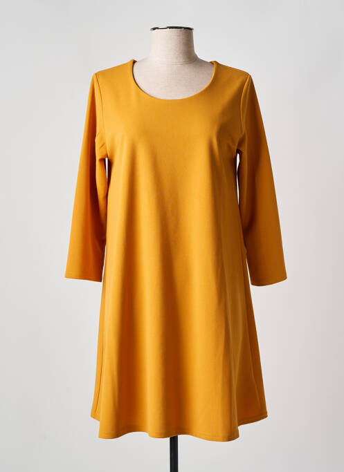 Rochie scurtă galben QUATRE VINGT MINUTES femeie