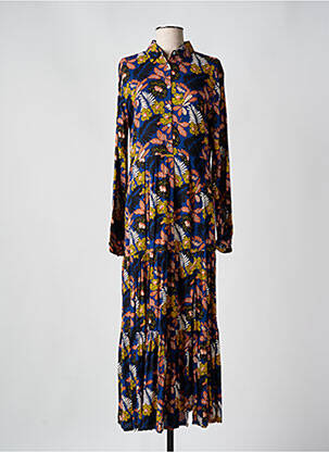 Rochie lungă mâneci lungi mâneci lungi albastru PALME femeie