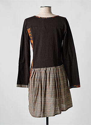 Rochie scurtă mâneci lungi mâneci lungi maro RHUM RAISIN femeie
