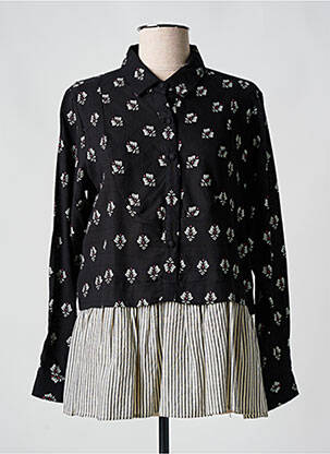 Bluză țesătură poplin mâneci lungi negru RHUM RAISIN femeie