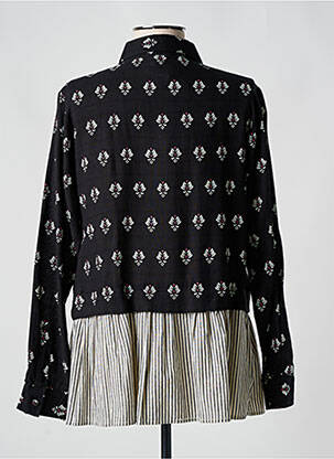 Bluză țesătură poplin mâneci lungi negru RHUM RAISIN femeie