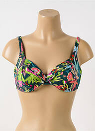 Sutien de costum de baie elasticitate sutien cupe întregi cu decolteu înalt verde GRAIN DE SABLE femme