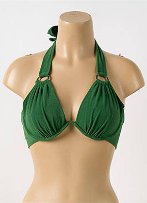 Sutien de costum de baie elasticitate sutien cupe întregi cu decolteu înalt verde PAIN DE SUCRE femeie