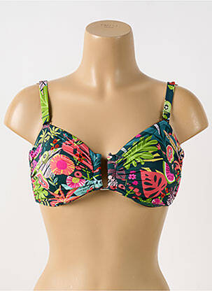 Sutien de costum de baie elasticitate sutien cupe întregi cu decolteu înalt verde GRAIN DE SABLE femme