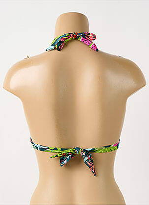 Sutien de costum de baie închidere cu legături de legat top sutien modelat verde GRAIN DE SABLE femeie