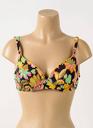 Sutien de costum de baie top sutien modelat top sutien modelat negru GRAIN DE SABLE femeie