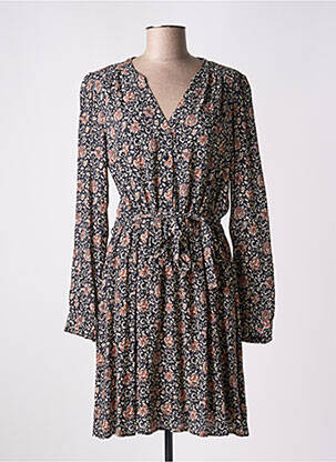 Rochie midi imprimeu fantezie mâneci lungi maro C'EST BEAU LA VIE femeie