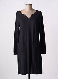 Rochie midi mâneci lungi mâneci lungi negru MALOKA femme