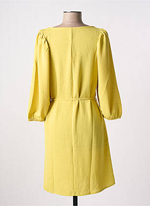 Rochie midi mâneci 3/4 mâneci 3/4 galben JDY femeie