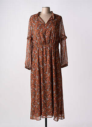 Rochie lungă maro C'EST BEAU LA VIE femeie