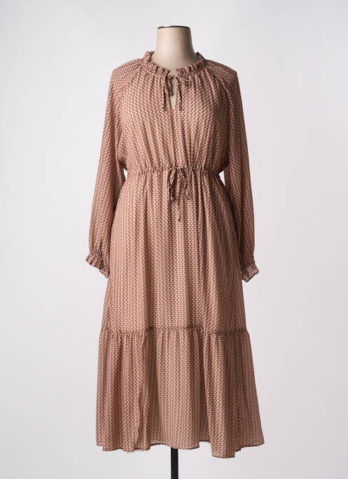 Rochie lungă maro C'EST BEAU LA VIE femeie