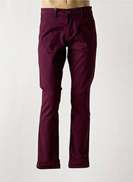 Pantalon chino țesătură poplin mărime normală violet TEDDY SMITH bărbat