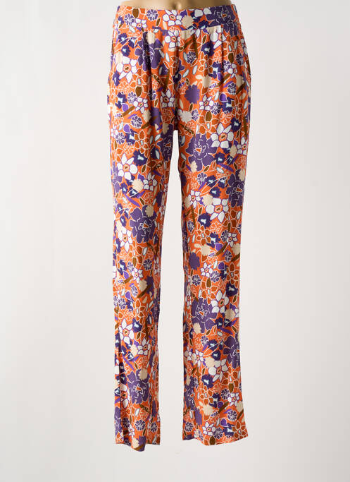 Pantalon drept portocaliu MERCI BONSOIR femeie