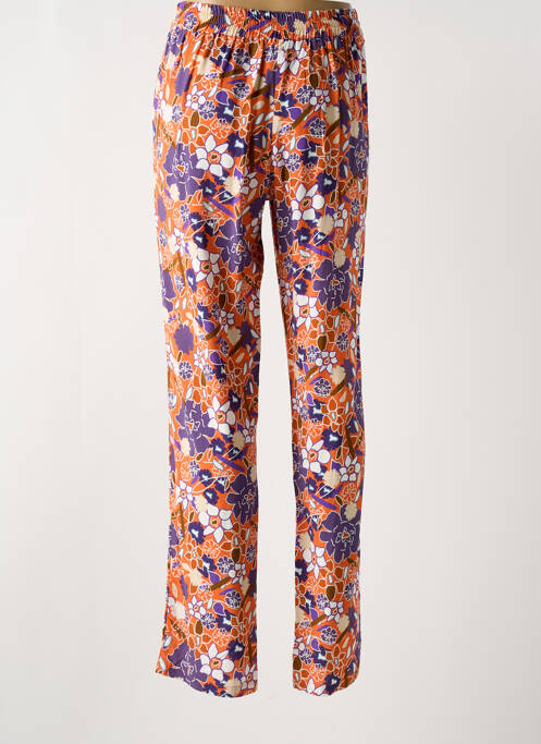 Pantalon drept portocaliu MERCI BONSOIR femeie