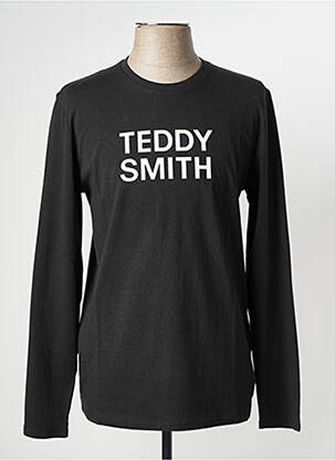 Tricou croială cambrată mâneci lungi negru TEDDY SMITH bărbat