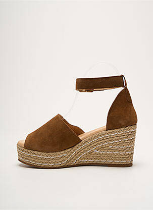 Espadrile nubuc toc de 7 la 9 cm maro METAMORF'OSE femeie
