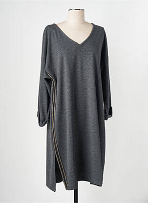 Rochie midi gri FRANCK ANNA femeie