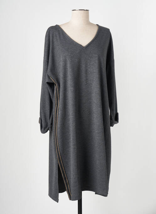 Rochie midi gri FRANCK ANNA femeie