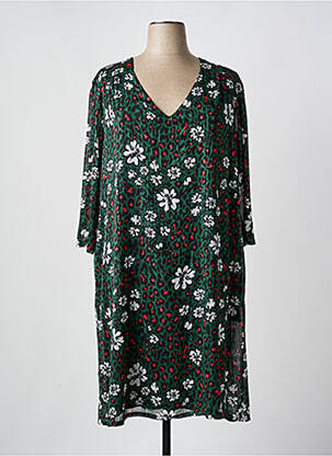 Rochie scurtă croială fluidă mâneci lungi verde OCTAVIE & LEONIE femeie