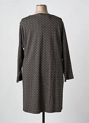 Rochie midi imprimeu fantezie mâneci lungi negru AGATHE & LOUISE femeie