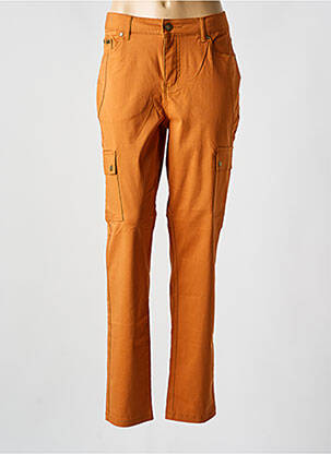 Pantalon slim buzunare portocalie ZHENZI femeie