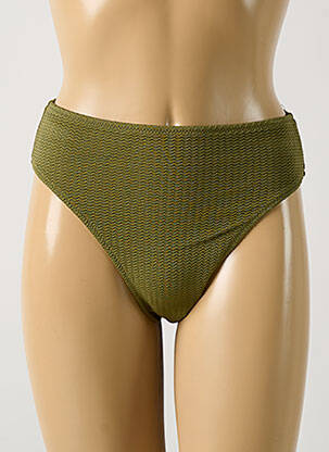 Chiloți de baie efect material satinat chiloți verde SEAFOLLY femeie