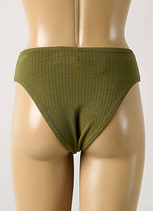 Chiloți de baie efect material satinat chiloți verde SEAFOLLY femeie