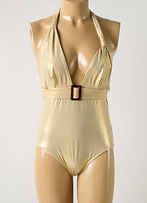 Costum de baie dintr-o singură piesă auriu GRAIN DE SABLE femeie