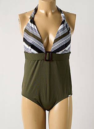 Costum de baie dintr-o singură piesă verde GRAIN DE SABLE femeie