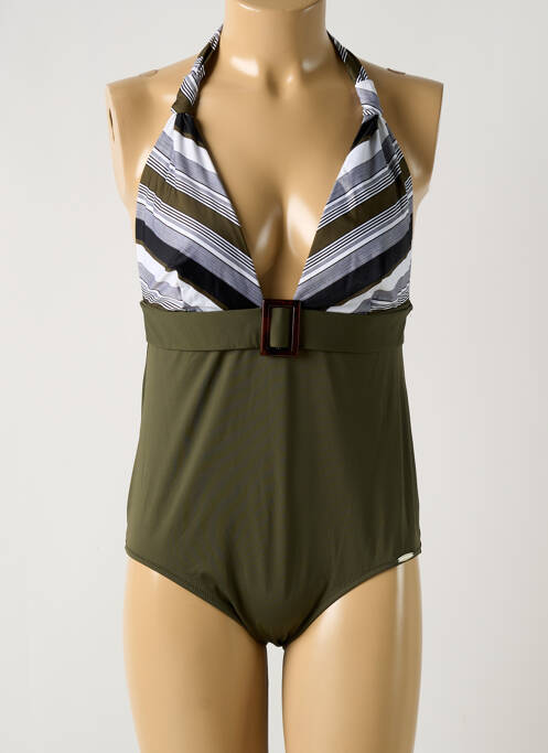 Costum de baie dintr-o singură piesă verde GRAIN DE SABLE femeie