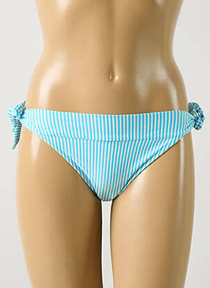 Chiloți de baie imprimeu dungi bikini albastru GRAIN DE SABLE femme