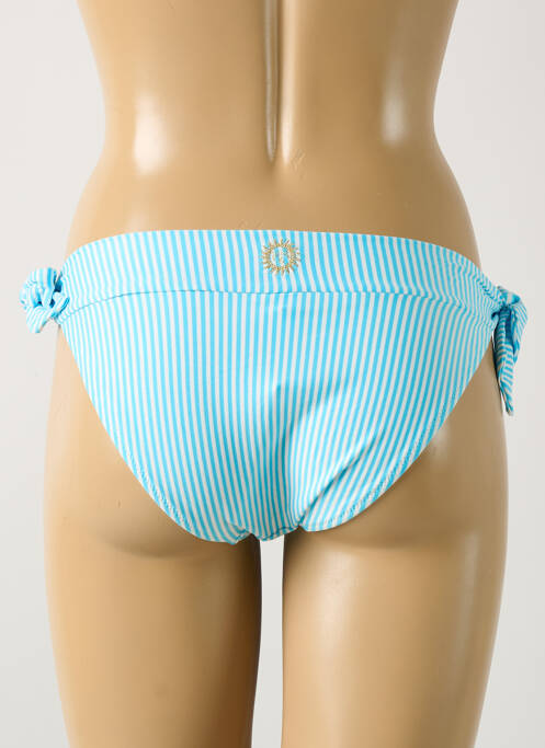 Chiloți de baie imprimeu dungi bikini albastru GRAIN DE SABLE femme