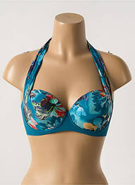 Sutien de costum de baie top sutien modelat top sutien modelat albastru PAIN DE SUCRE femeie