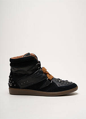 Adidași material neted toc plat până la 3 cm negru GROUNDFIVE femeie