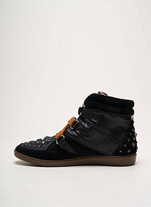 Adidași material neted toc plat până la 3 cm negru GROUNDFIVE femeie